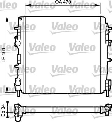 Valeo 732687 - Радиатор, охлаждение двигателя unicars.by