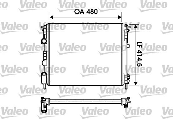 Valeo 732621 - Радиатор, охлаждение двигателя unicars.by