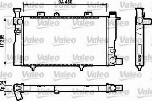 Valeo 732062 - Радиатор, охлаждение двигателя unicars.by