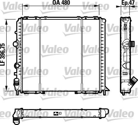 Valeo 732071 - Радиатор, охлаждение двигателя unicars.by