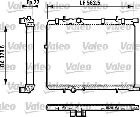 Valeo 732895 - Радиатор, охлаждение двигателя unicars.by