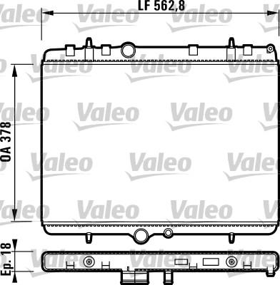 Valeo 732896 - Радиатор, охлаждение двигателя unicars.by