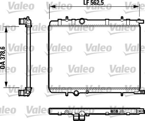 Valeo 732892 - Радиатор, охлаждение двигателя unicars.by