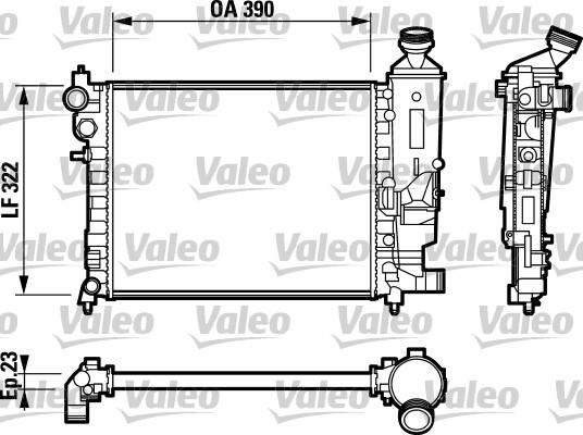 Valeo 732807 - Радиатор, охлаждение двигателя unicars.by