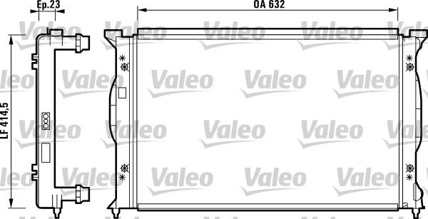 Valeo 732839 - Радиатор, охлаждение двигателя unicars.by