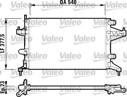 Valeo 732825 - Радиатор, охлаждение двигателя unicars.by