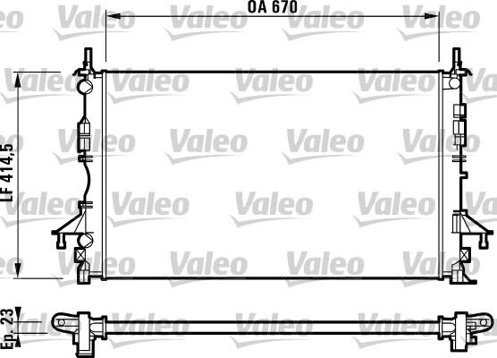 Valeo 732827 - Радиатор, охлаждение двигателя unicars.by