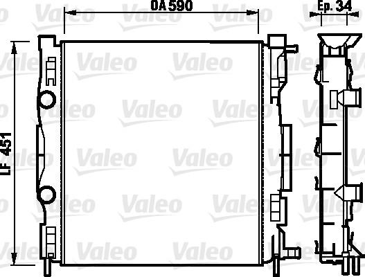 Valeo 732874 - Радиатор, охлаждение двигателя unicars.by