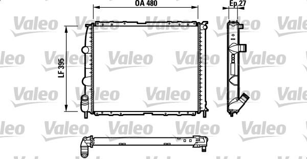 Valeo 732387 - Радиатор, охлаждение двигателя unicars.by