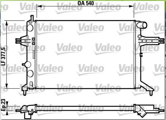 Valeo 732795 - Радиатор, охлаждение двигателя unicars.by