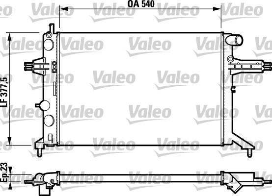 Valeo 732795 - Радиатор, охлаждение двигателя unicars.by