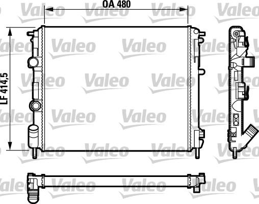 Valeo 732761 - Радиатор, охлаждение двигателя unicars.by