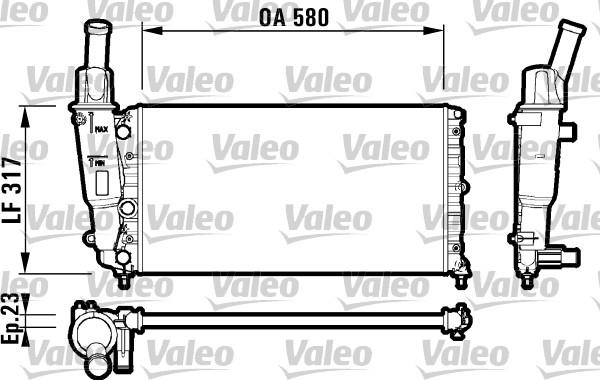 Valeo 732705 - Радиатор, охлаждение двигателя unicars.by