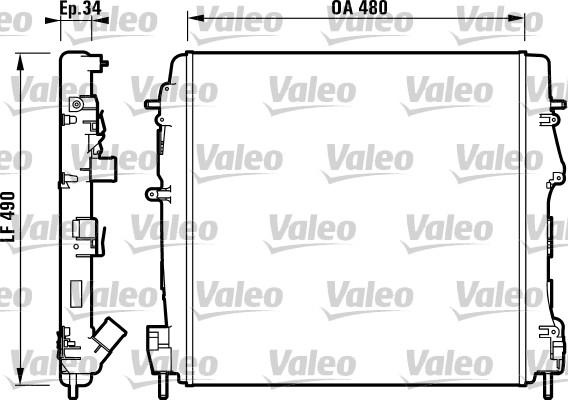 Valeo 732717 - Радиатор, охлаждение двигателя unicars.by