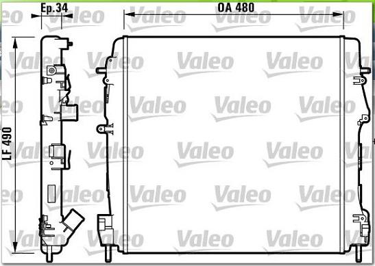 Valeo 732717 - Радиатор, охлаждение двигателя unicars.by