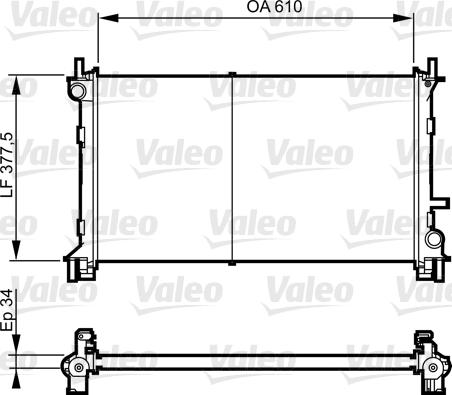 Valeo 732735 - Радиатор, охлаждение двигателя unicars.by