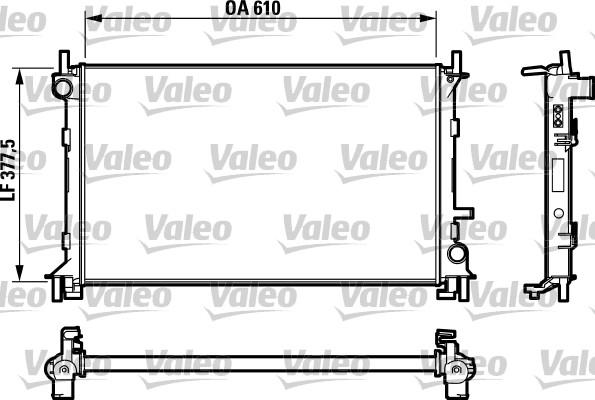 Valeo 732732 - Радиатор, охлаждение двигателя unicars.by