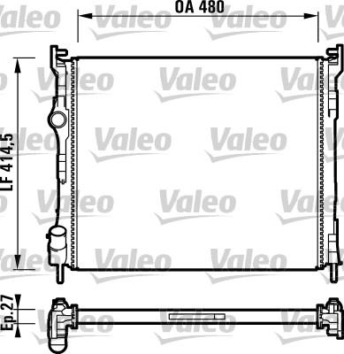 Valeo 732737 - Радиатор, охлаждение двигателя unicars.by