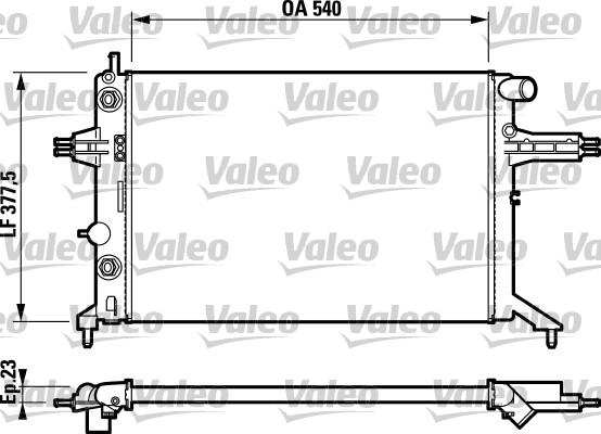 Valeo 732724 - Радиатор, охлаждение двигателя unicars.by