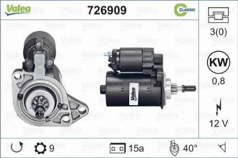 Valeo 726909 - Стартер unicars.by