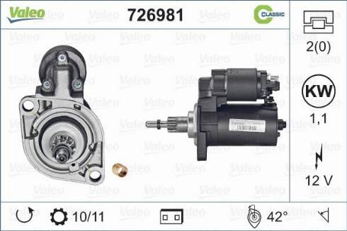 Valeo 726981 - Стартер unicars.by