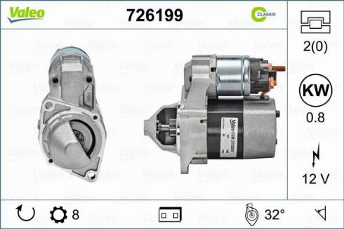 Valeo 726199 - Стартер unicars.by