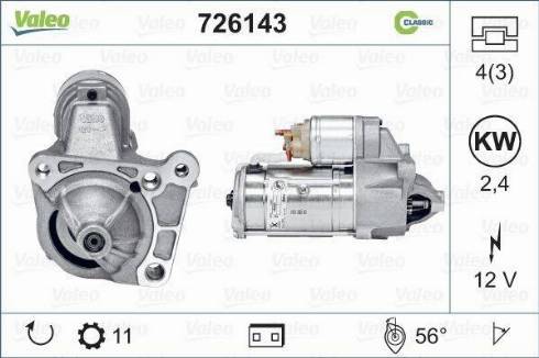 Valeo 726143 - Стартер unicars.by