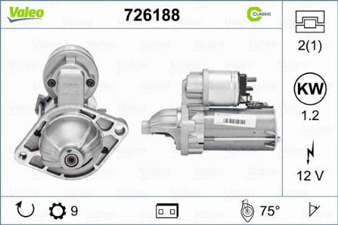 Valeo 726188 - Стартер unicars.by