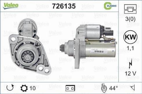 Valeo 726135 - Стартер unicars.by