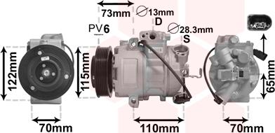 Van Wezel 4901K701 - Компрессор кондиционера unicars.by