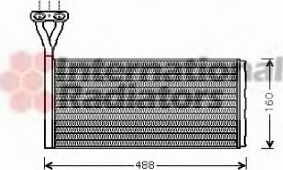 Van Wezel 46006015 - Теплообменник, отопление салона unicars.by