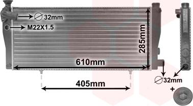 Van Wezel 40002099 - Радиатор, охлаждение двигателя unicars.by