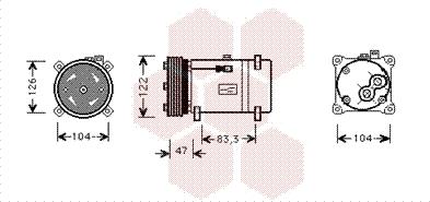 Van Wezel 4000K066 - Компрессор кондиционера unicars.by