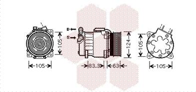 Van Wezel 4000K306 - Компрессор кондиционера unicars.by