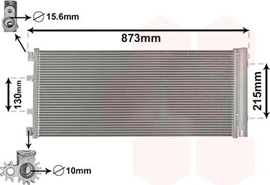 Van Wezel 43005475 - Конденсатор кондиционера unicars.by