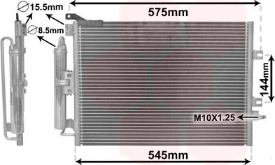 Van Wezel 43005395 - Конденсатор кондиционера unicars.by