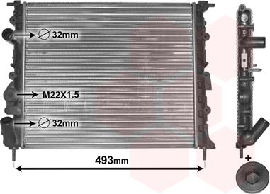 Van Wezel 43002197 - Радиатор, охлаждение двигателя unicars.by