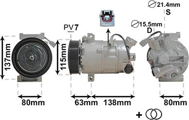 Van Wezel 4300K491 - Компрессор кондиционера unicars.by