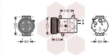 Van Wezel 4300K440 - Компрессор кондиционера unicars.by