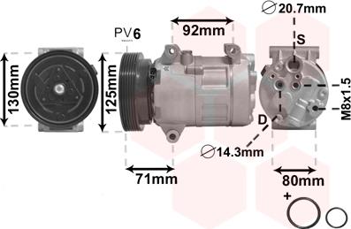 Van Wezel 4300K441 - Компрессор кондиционера unicars.by