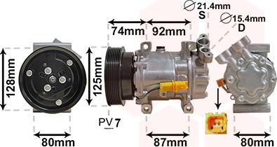 Van Wezel 4300K452 - Компрессор кондиционера unicars.by