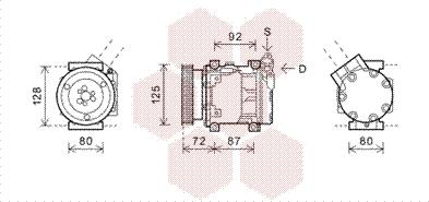 Van Wezel 4300K468 - Компрессор кондиционера unicars.by