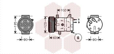 Van Wezel 4300K404 - Компрессор кондиционера unicars.by