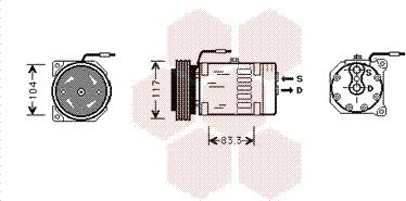 Van Wezel 4300K403 - Компрессор кондиционера unicars.by