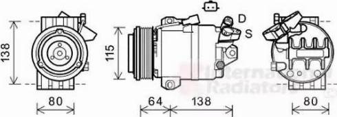 Van Wezel 4300K565 - Компрессор кондиционера unicars.by