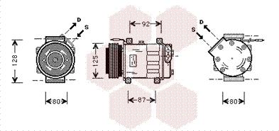 Van Wezel 4300K046 - Компрессор кондиционера unicars.by