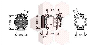 Van Wezel 4300K080 - Компрессор кондиционера unicars.by