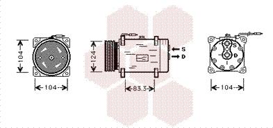 Van Wezel 4300K038 - Компрессор кондиционера unicars.by