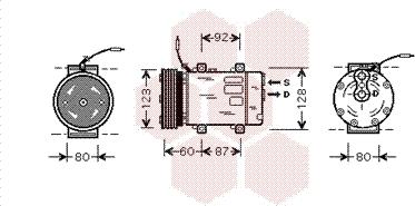 Van Wezel 4300K075 - Компрессор кондиционера unicars.by