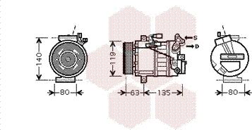 Van Wezel 4300K392 - Компрессор кондиционера unicars.by